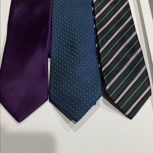 Italo Ferretti Men's Tie Set - Purple, Blue, and Green